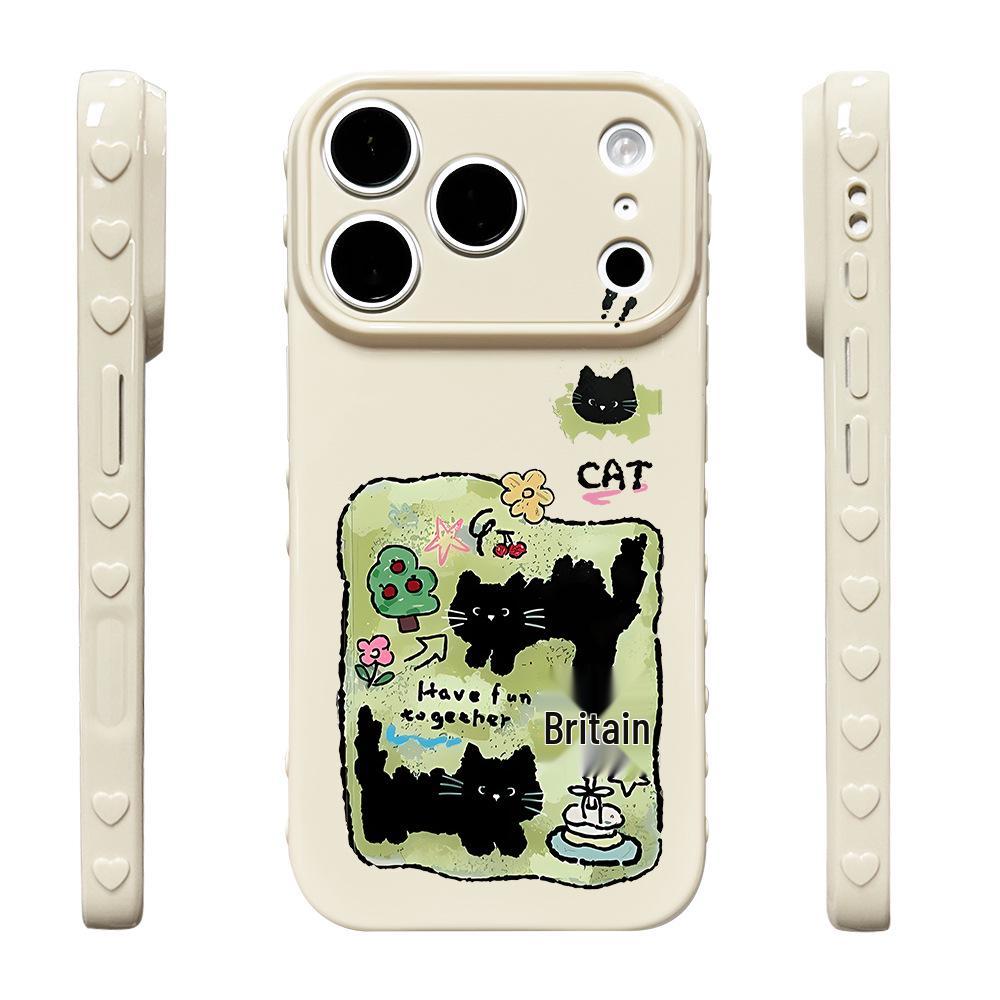 Verängstigte Katze iPhone 17/17 Pro Stoßfeste Schutzhülle für Apple 14/15/16