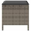 Garden Dining Set Gray Poly Rattan