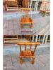 Bamboo Rocking Recliner Chair - Children's Model with Woven Basket Design