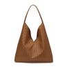 Borsa alla moda da donna a spalla singola, Borsa a mano casual con texture unica e look di alta gamma, Borsa shopper