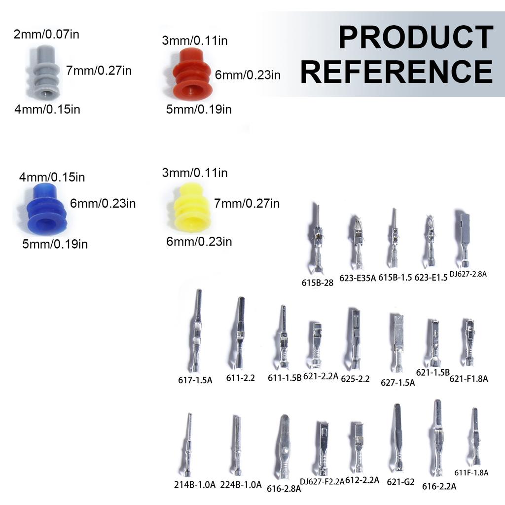 Car Wire Terminals Connector Pin 1-3.5mm Auto Electric Connector NonInsulated Plug Removal Male Female Crimps Pin