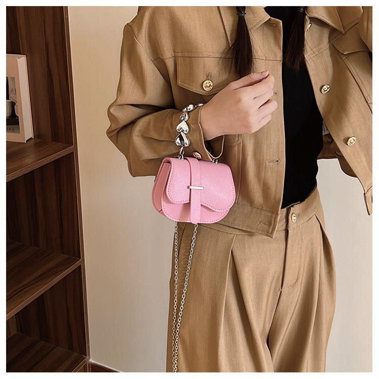 Stylish Minimalist Saddle Bag Women's Cross-border Trend Small Pu Shoulder Bag