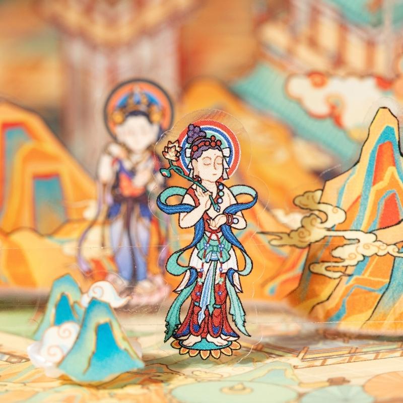 Retro Miniature Landscape Sticker Cultural Scenery PET Sticker For Journaling Notebook Photo Album Scrapbooking Supplies
