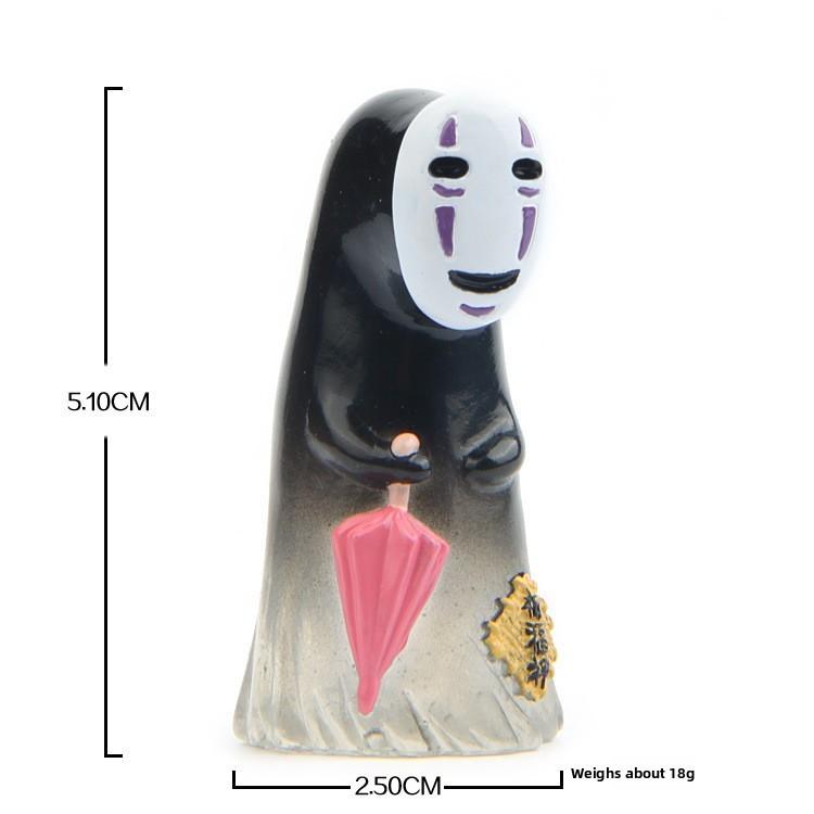 Face Man No Handheld Umbrella Lamp Birdcage Money Bag Mini Model Ornament