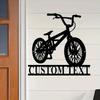 Custom BMX Bike Metal Wall Art, Personalized Bicycle Racing Name Sign Home Decor, Biker Gift, Wall Sculptures
