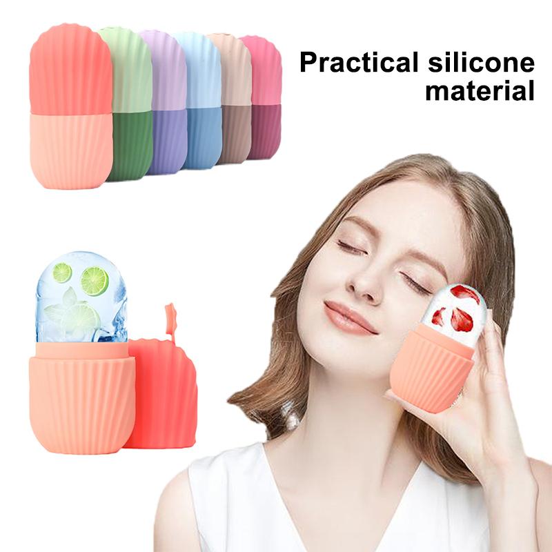 Ice Ball Face Roller Silicone Ice Mold Face Roller Skin Care Lifting Firming Face Skin Reusable Facial Skin Care Tools