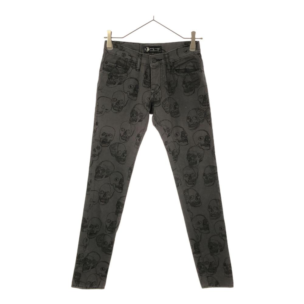 ANDY WARHOL BY HYSTERIC GLAMOUR Made In Japan Skull Pattern Slim Pants Women Used