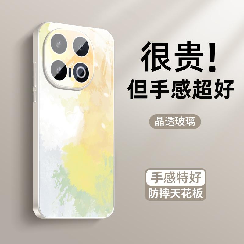 Applicable to iqoo13 mobile phone case, new simple wind rose gold IQOO ice-sensitive crystal transparent heat dissipation glass 13 with its own mirror