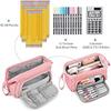 Trousse Scolaire Mamowla - Grande Capacité - Rose - Mixte - Enfant
