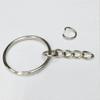 25mm Metal DIY Split Ring Short Chain Key Fob Keychain Keyring