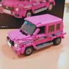 LOZ 1129 Model pojazdu różowy samochód terenowy drzwi otwierane Jeep Taxi Bus 3D DIY Mini bloki cegły zabawka budowlana bez pudełka