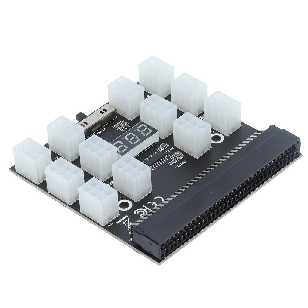 Breakout Board Power Supply Adapter Module 12 Ports 6 Pin Digital Display for HP Server