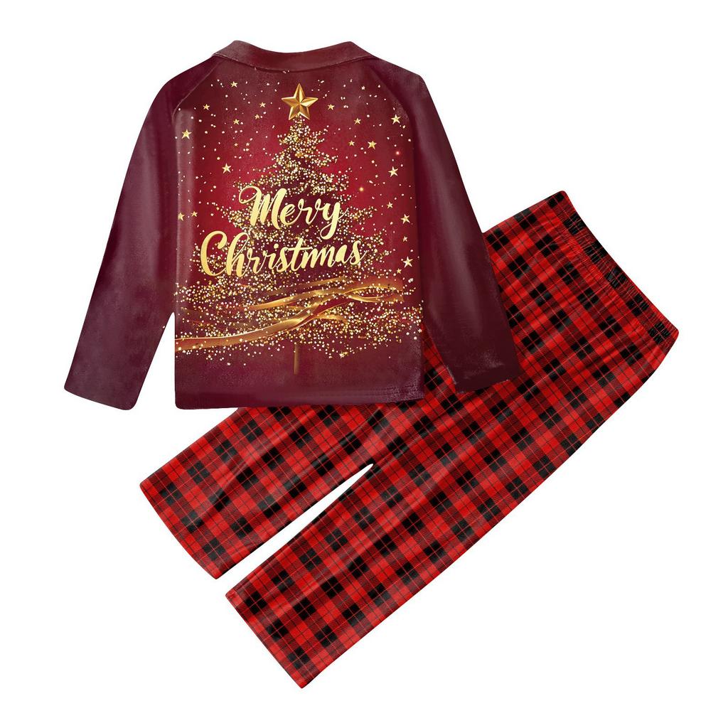 Christmas Prints Family Matching Long Sleeve Tops+Pants Set Family Matching Sets