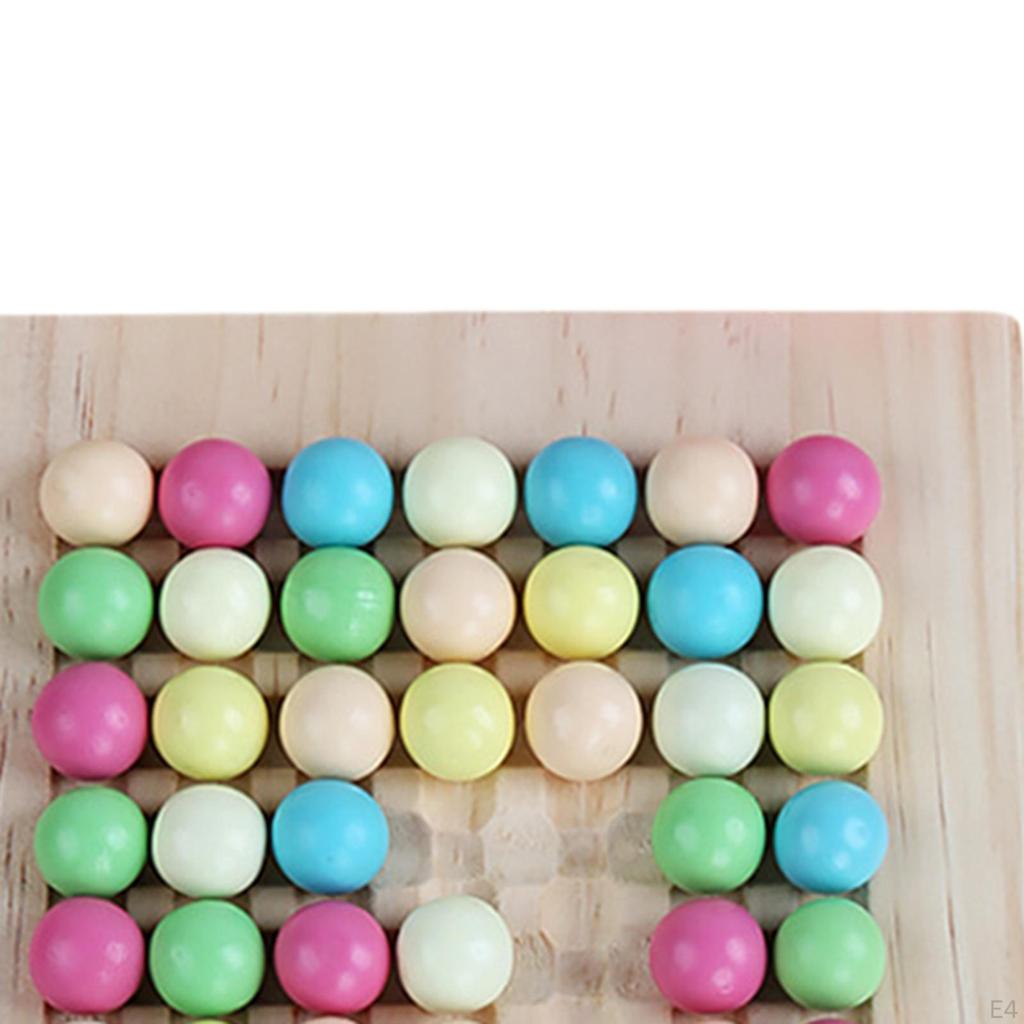Fine Motor Toys with Rainbow Beads Educational for Game Interaction Matching