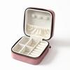 2 Layer Design Velvet Jewelry Box Soft Velvet Travel Jewelry Organizer Elegant Compact Portable Storage Case Travel Use