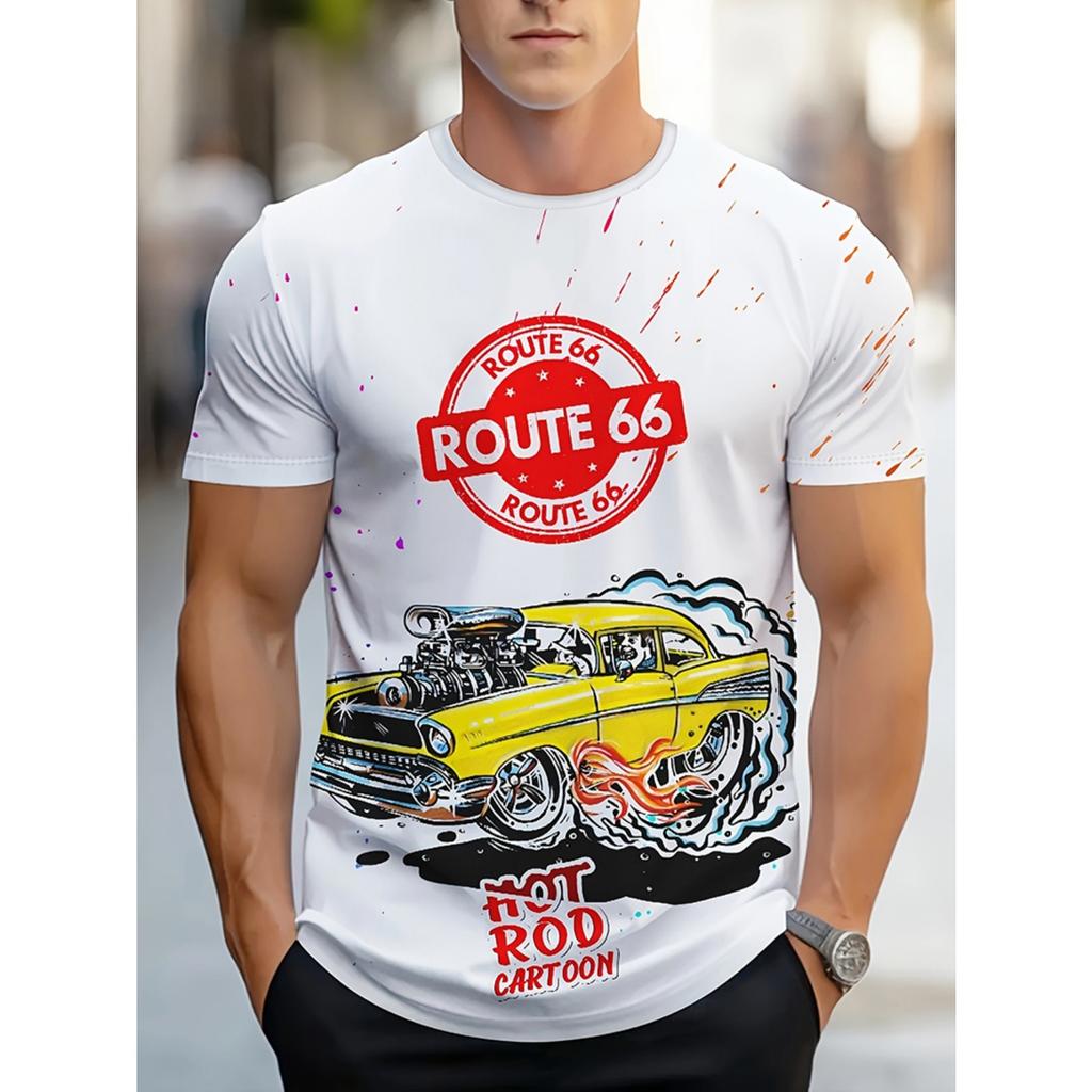 Hawaiian Men's Crew-neck T-shirt Summer Outdoor Vacation Men's Casual Short-sleeved Top Beach Party  Daily Fashion T-shirt