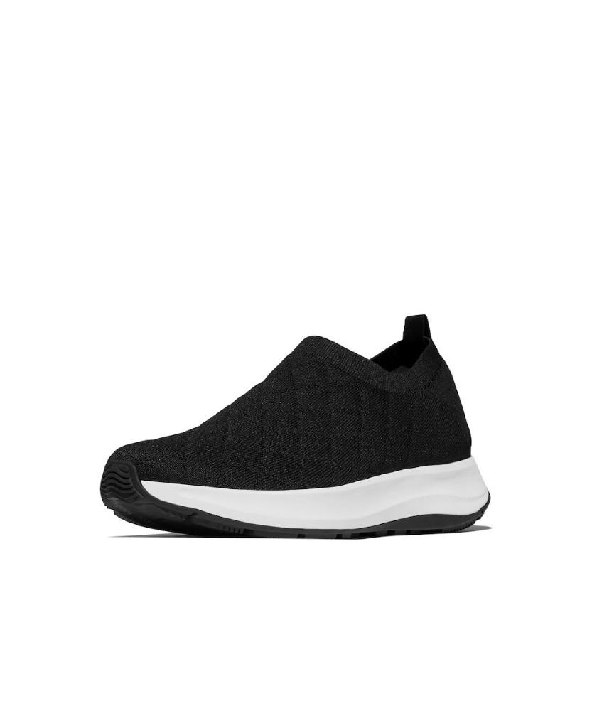 Fitflop [F-Mode] Women'S Quilted Knit Slip-Ons - Black (Ft59K2N045)