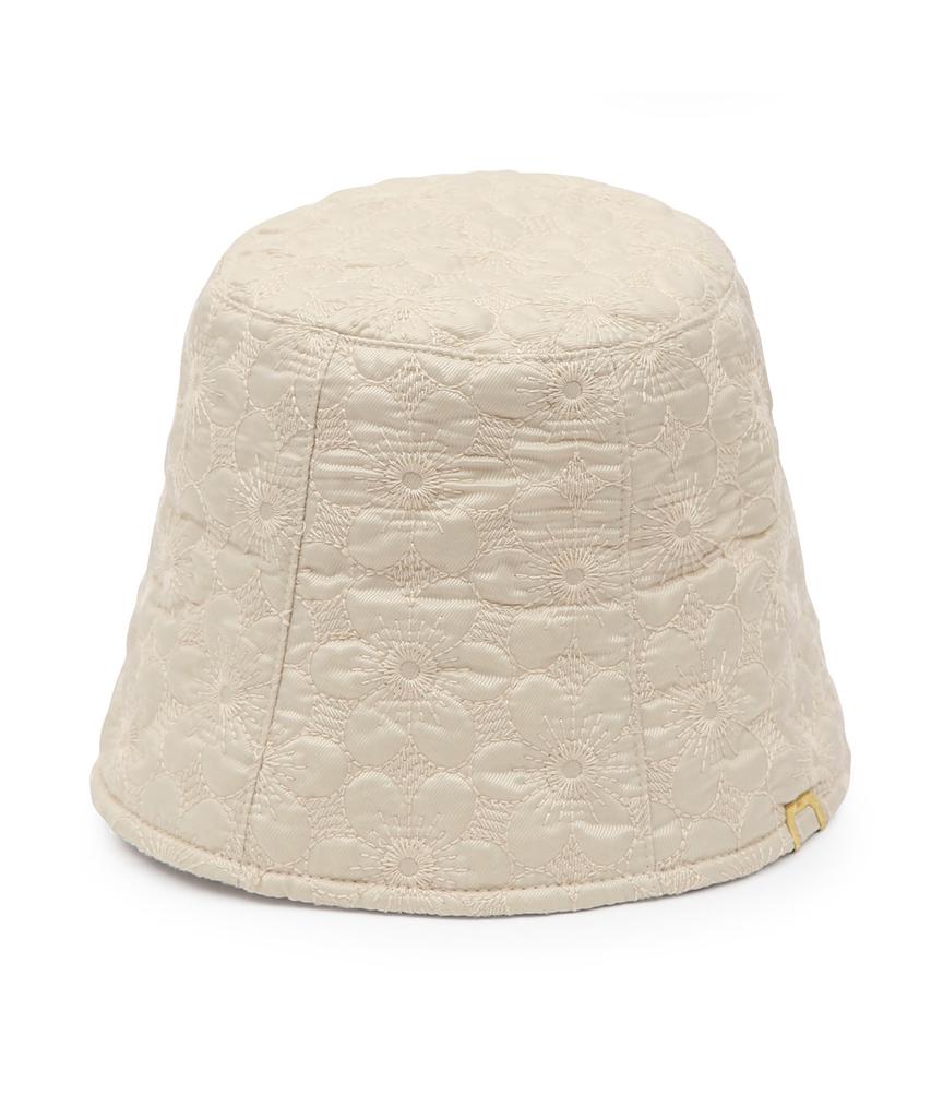 Eondeokeonteulolseutyudio Winter Padded Bucket Hat Stand Bucket / Bonded Flower / Cream