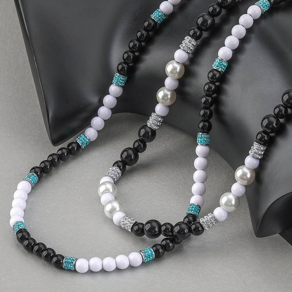 

Colorful Inlaid Acrylic Bead Clavicle Chain Necklace for Women