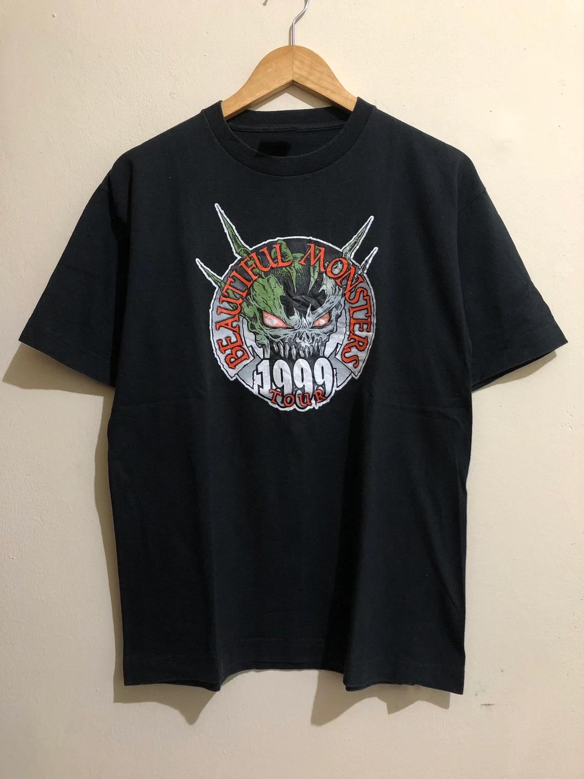 Vtg Beautiful Monster Tour Cotton Black Full Size Unisex Shirt TR878 XXXL