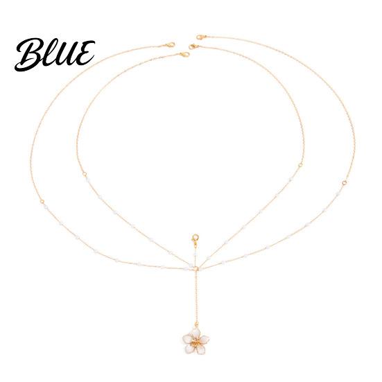 Tassel Waist Chain Chain Adjustable Sexy Style with Oil-Dropping Flower