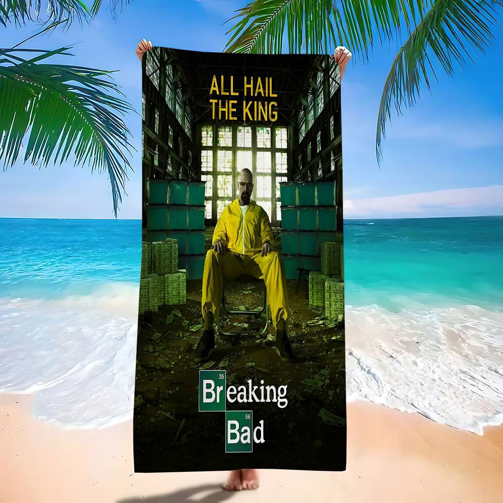 

B-Breaking B-Bad Movie Beach Towel Colorful Bath Towels for Girl Microfiber Quick Dry Sand Free Beach Yoga Spa Gym Pool W40*H60(CM)