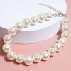 Pet Collar Fashionable Pet Jewelry White Puppy Faux Pearls Collar Necklace for Weddings