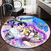 1pc Anime Cartoon Design Round Carpet  Office Chair Mat, NonSlip Rug for Home Decor, Living Room, Bedroom, Game Room