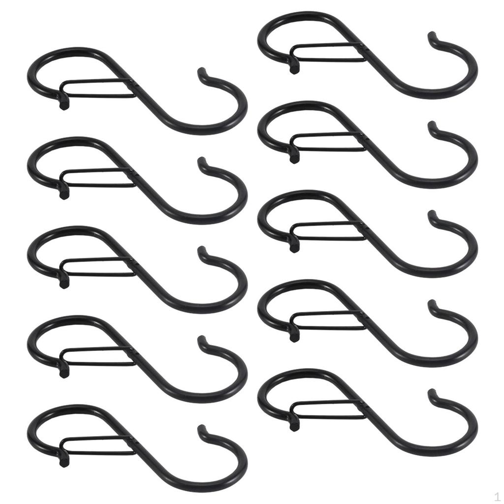 10 Pieces S Hook for Hanging Heavy Duty Pot Rack Hooks Hangers Bags Clothes