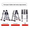 Aluminum Alloy Telescopic Folding Extension Ladder, Multifunctional A-Frame Design, Portable & Thickened for Engineering Use, Free Shipping