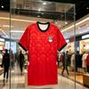 2026 Egitto Maglia da Calcio Uomo Rossa con Fantasia Abbigliamento Sportivo Top Moda Casual alla Moda Trendy Magliette per Famiglia Bambini