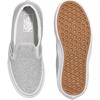 Vans Classic Slip-On V Kids Glitter - Srebrne Dziecięce Trampki True-White VN0A5KXMX1K