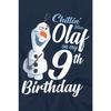 Frozen Childrens/Kids Chillin Like Olaf 9th Birthday T-Shirt