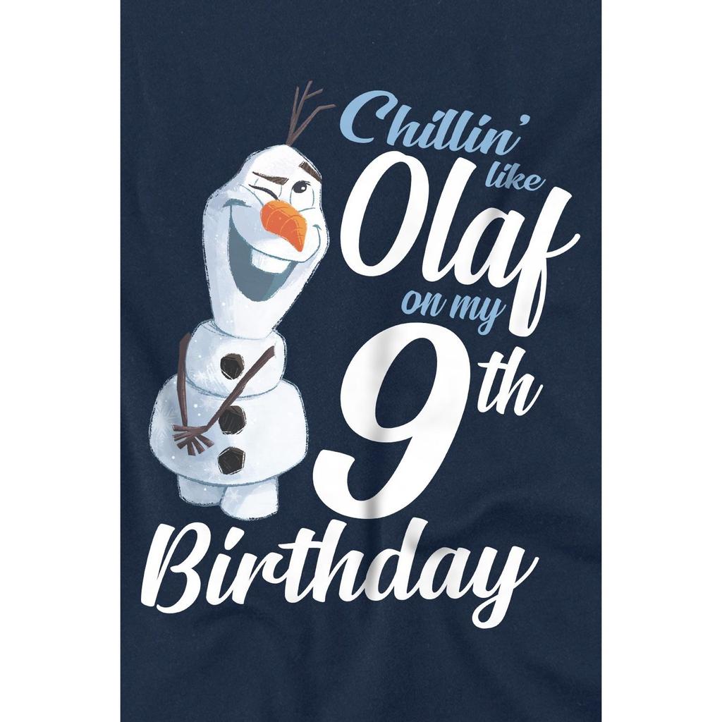 Frozen Childrens/Kids Chillin Like Olaf 9th Birthday T-Shirt