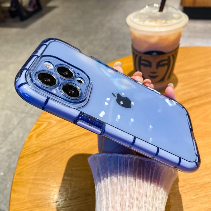 Luxury Fluorescence Bumper Phone Case For iPhone 11 12 13 Pro Max X XR XS 7 8 Plus Shockproof Clear Soft Silicone Cover