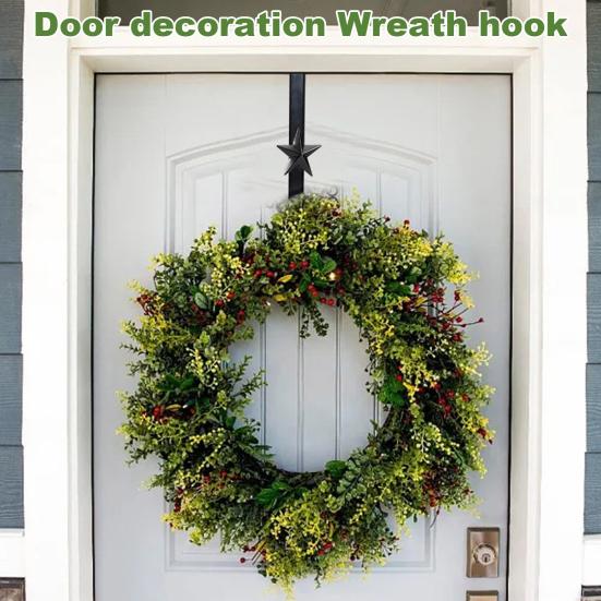 Christmas Wreath Hook Star Snowflake Christmas Tree Elements Metal Door Hanger Over The Door Hooks Hanger
