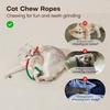 Refillable Catnip Chew Rope Cat Toy, Suitable for Indoor Cats Kitten Teething Toys, Safe Chewing Games and Teeth Cleaning