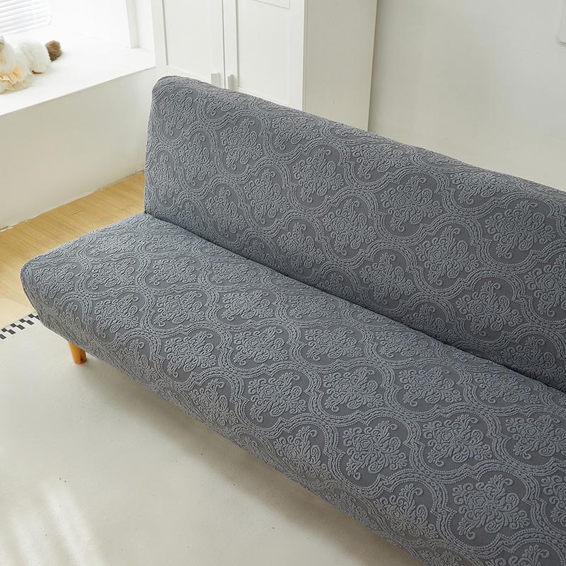 Armless Jacquard Sofa Bed Cover Elastic Soft Folding Sofa Covers Without Armrests  Couch Sofa Protection Suitable For 2-3 Seater
