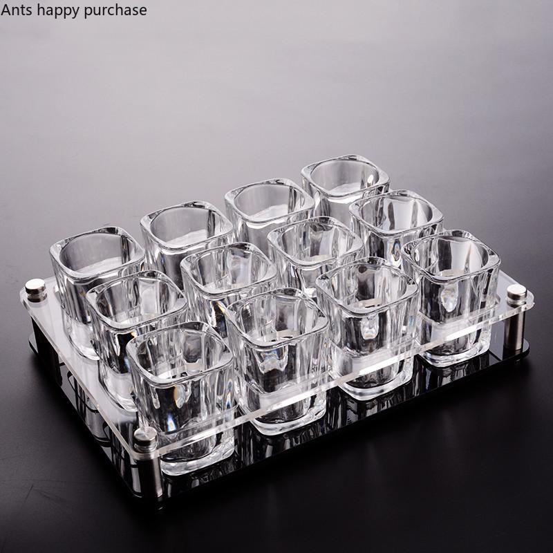 Acrylic Cup Holder White Wine Glass Set Shot Glass Set Cup Storage Rack KTV Bar Spirit Glass Cup Organizer Tumbler Holders