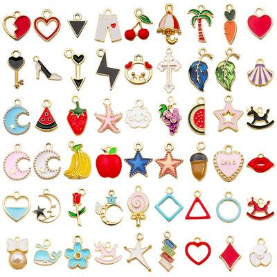 Sommerlicher Charme Tropföl Ohrringe & Halskette Set - Niedlicher Studentenstil Hängeanhänger Accessoires