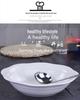 Elegant White Ceramic Pickled Fish & Noodle Bowl for Home or Restaurant Use