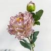 Artificial Peony Flower Head with Scorched Edge - Rich Peony Bouquet for Living Room Decoration