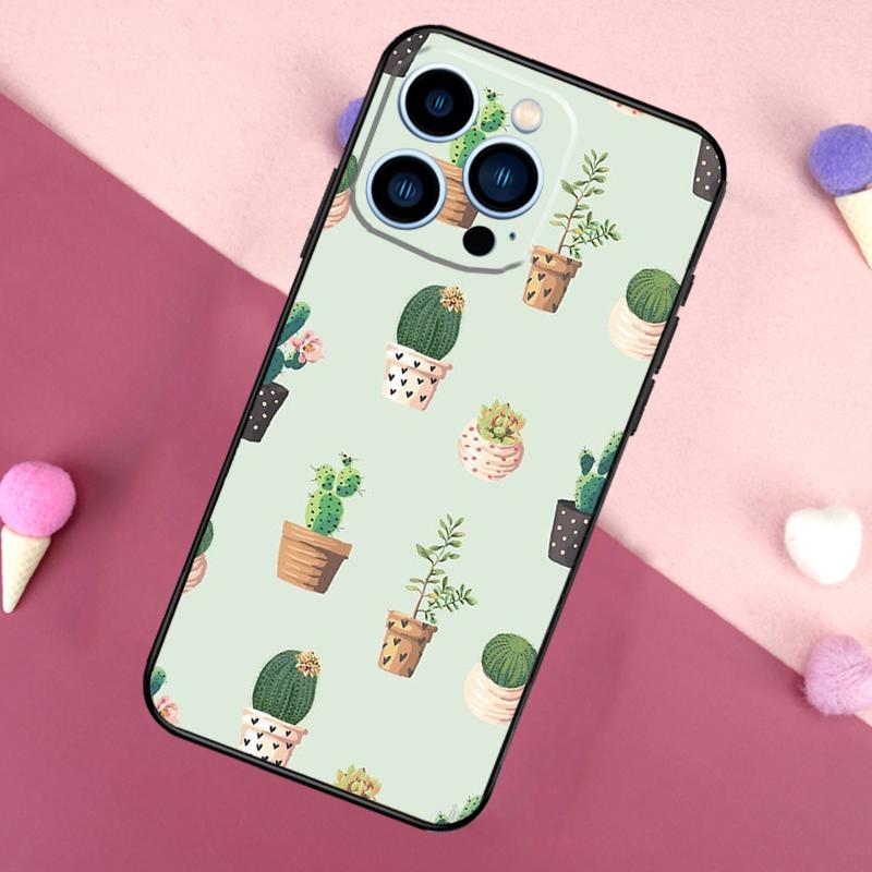 CACTUS BANANA RETRO VINTAGE SUMMER Case For iPhone 16 Pro Max 11 12 13 Mini 14 15 Pro Max 16 Plus XR 16e Phone Back Cover