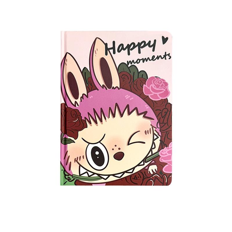 

Rose A5 Notebook Color Page Handbook Diary Cute Hard Shell Book Cartoon Book