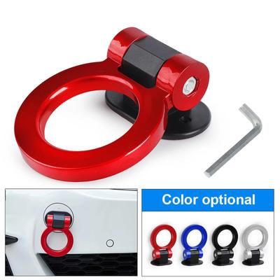 Auto Hinten Vorne Anhänger Simulation Racing Ring Universal ABS Auto Styling Racing Abschlepphaken Aufkleber Dekoration Fahrzeug Abschlepphaken