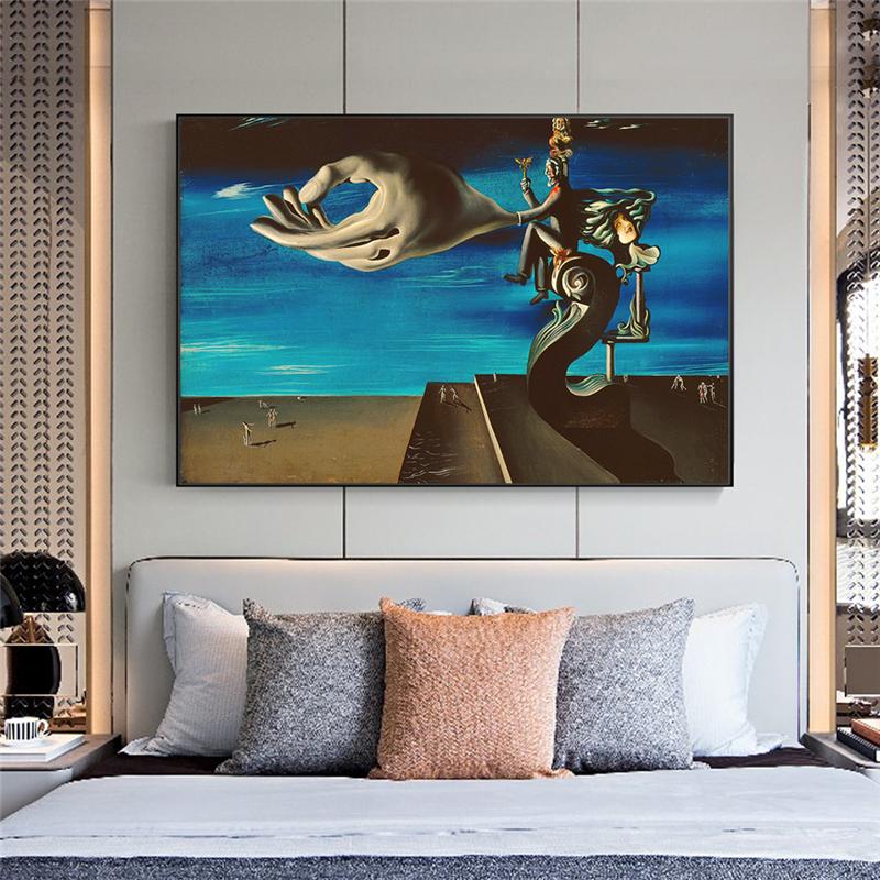 Hand of El Salvador Gave Famous Art Paintings Print On Canvas Art Posters and Print Surrealism Art Paintings for the Living Room