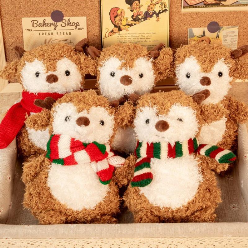 

Cute Little Curly Reindeer Plush Doll - Winter Stuffed Toy Christmas Gift 18cm, 0.01kg