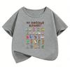 T-Shirt Lustiges Tier Dinosaurier Aufdruck T-Shirt Mädchen Sommer Manga Kurzarm Oberteile T-Shirts Niedliche Jungen Kleidung