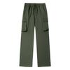 Mens Straight Cut Cargo Pants - Lightweight Breathable Workwear Style Trousers Daily Wear