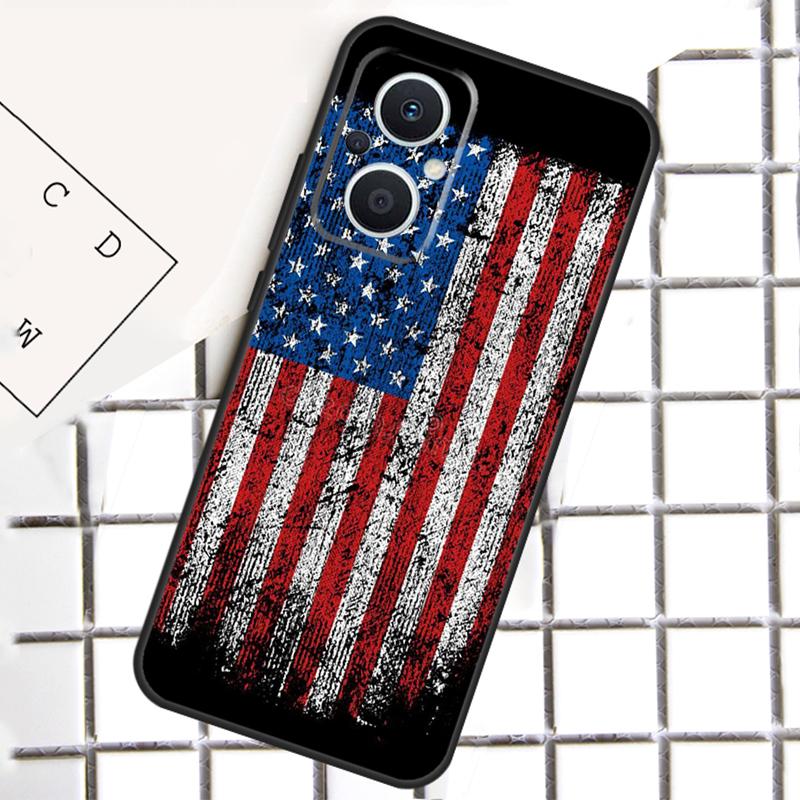 America USA Flag For OPPO Reno 14F 13F 12F 11F 10 11 12 13 14 Pro 7 8 Lite 8T OPPO Find X6 X5 X8 X9 Pro Case